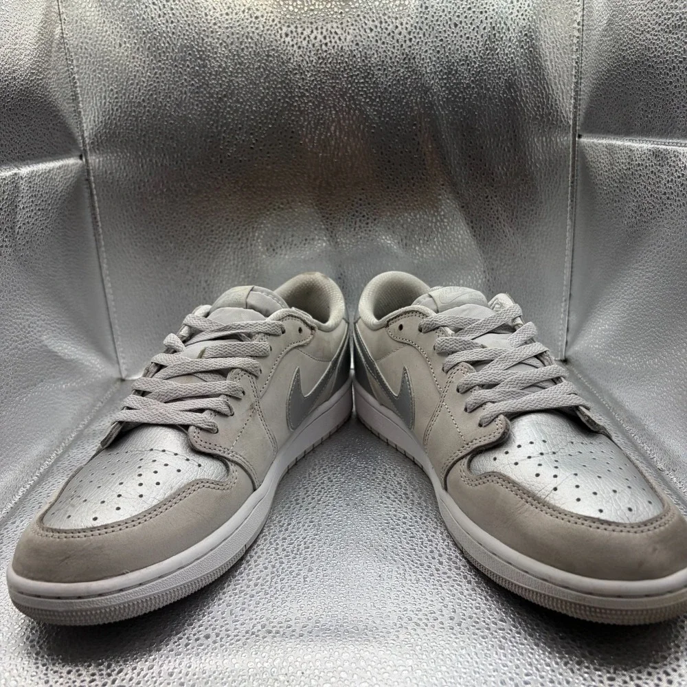 Size 11 Nike Air Jordan 1 Retro Low OG Neutral Gray Silver Mens Shoes CZ0790-002